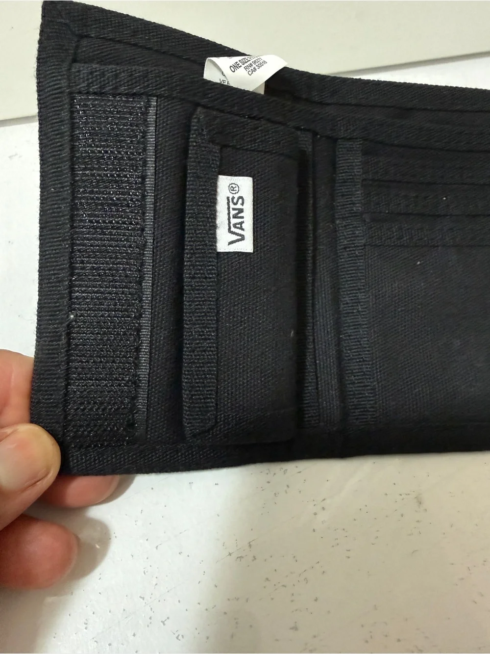 Vans Checkerboard Tri-Fold Wallet - Black & Gray